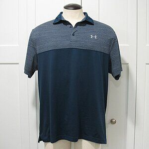 Under Armour Heatgear Men's Golf Polo Shirt Blue Short Sleeve Casual Size LG
